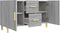 vidaXL - Dressoir - 100x36x60 - cm - bewerkt - hout - grijs - sonoma - eikenkleurig