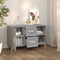 vidaXL - Dressoir - 100x36x60 - cm - bewerkt - hout - grijs - sonoma - eikenkleurig