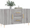 vidaXL - Dressoir - 100x36x60 - cm - bewerkt - hout - grijs - sonoma - eikenkleurig