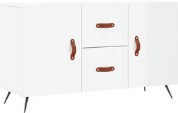 vidaXL - Dressoir - 100x36x60 - cm - bewerkt - hout - hoogglans - wit