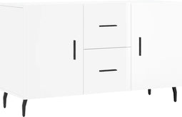 vidaXL - Dressoir - 100x36x60 - cm - bewerkt - hout - hoogglans - wit