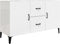 vidaXL - Dressoir - 100x36x60 - cm - bewerkt - hout - hoogglans - wit