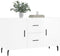 vidaXL - Dressoir - 100x36x60 - cm - bewerkt - hout - hoogglans - wit