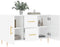 vidaXL - Dressoir - 100x36x60 - cm - bewerkt - hout - hoogglans - wit