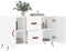 vidaXL - Dressoir - 100x36x60 - cm - bewerkt - hout - hoogglans - wit