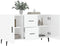 vidaXL - Dressoir - 100x36x60 - cm - bewerkt - hout - hoogglans - wit