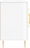 vidaXL - Dressoir - 100x36x60 - cm - bewerkt - hout - hoogglans - wit