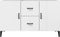 vidaXL - Dressoir - 100x36x60 - cm - bewerkt - hout - hoogglans - wit