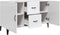 vidaXL - Dressoir - 100x36x60 - cm - bewerkt - hout - hoogglans - wit
