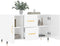 vidaXL - Dressoir - 100x36x60 - cm - bewerkt - hout - hoogglans - wit