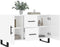 vidaXL - Dressoir - 100x36x60 - cm - bewerkt - hout - hoogglans - wit