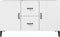 vidaXL - Dressoir - 100x36x60 - cm - bewerkt - hout - hoogglans - wit