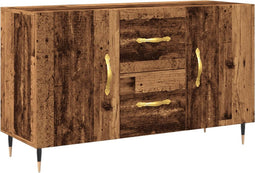 vidaXL - Dressoir - 100x36x60 - cm - bewerkt - hout - oud - houtkleurig