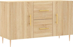 vidaXL - Dressoir - 100x36x60 - cm - bewerkt - hout - sonoma - eikenkleurig