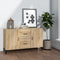 vidaXL - Dressoir - 100x36x60 - cm - bewerkt - hout - sonoma - eikenkleurig