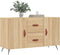 vidaXL - Dressoir - 100x36x60 - cm - bewerkt - hout - sonoma - eikenkleurig