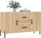 vidaXL - Dressoir - 100x36x60 - cm - bewerkt - hout - sonoma - eikenkleurig