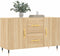 vidaXL - Dressoir - 100x36x60 - cm - bewerkt - hout - sonoma - eikenkleurig