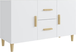 vidaXL - Dressoir - 100x36x60 - cm - bewerkt - hout - wit