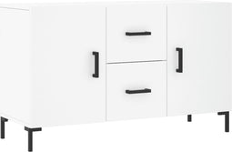 vidaXL - Dressoir - 100x36x60 - cm - bewerkt - hout - wit