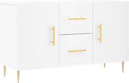 vidaXL - Dressoir - 100x36x60 - cm - bewerkt - hout - wit