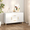 vidaXL - Dressoir - 100x36x60 - cm - bewerkt - hout - wit
