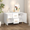 vidaXL - Dressoir - 100x36x60 - cm - bewerkt - hout - wit