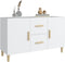 vidaXL - Dressoir - 100x36x60 - cm - bewerkt - hout - wit