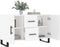 vidaXL - Dressoir - 100x36x60 - cm - bewerkt - hout - wit