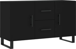 vidaXL - Dressoir - 100x36x60 - cm - bewerkt - hout - zwart
