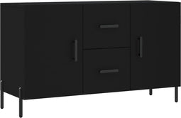 vidaXL - Dressoir - 100x36x60 - cm - bewerkt - hout - zwart