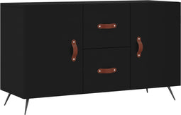 vidaXL - Dressoir - 100x36x60 - cm - bewerkt - hout - zwart