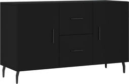 vidaXL - Dressoir - 100x36x60 - cm - bewerkt - hout - zwart