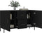 vidaXL - Dressoir - 100x36x60 - cm - bewerkt - hout - zwart