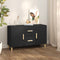 vidaXL - Dressoir - 100x36x60 - cm - bewerkt - hout - zwart