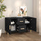 vidaXL - Dressoir - 100x36x60 - cm - bewerkt - hout - zwart