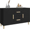 vidaXL - Dressoir - 100x36x60 - cm - bewerkt - hout - zwart