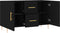 vidaXL - Dressoir - 100x36x60 - cm - bewerkt - hout - zwart