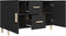 vidaXL - Dressoir - 100x36x60 - cm - bewerkt - hout - zwart