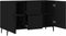 vidaXL - Dressoir - 100x36x60 - cm - bewerkt - hout - zwart