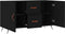 vidaXL - Dressoir - 100x36x60 - cm - bewerkt - hout - zwart