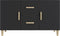 vidaXL - Dressoir - 100x36x60 - cm - bewerkt - hout - zwart
