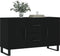 vidaXL - Dressoir - 100x36x60 - cm - bewerkt - hout - zwart