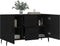 vidaXL - Dressoir - 100x36x60 - cm - bewerkt - hout - zwart