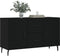 vidaXL - Dressoir - 100x36x60 - cm - bewerkt - hout - zwart