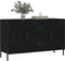 vidaXL - Dressoir - 100x36x60 - cm - bewerkt - hout - zwart