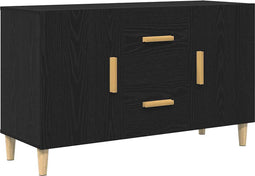 vidaXL - Dressoir - 100x36x60 - cm - spaanplaat - zwart - eikenkleurig