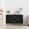 vidaXL - Dressoir - 100x36x60 - cm - spaanplaat - zwart - eikenkleurig