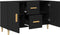 vidaXL - Dressoir - 100x36x60 - cm - spaanplaat - zwart - eikenkleurig