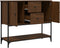 vidaXL - Dressoir - 100x36x85 - cm - bewerkt - hout - bruin - eikenkleur